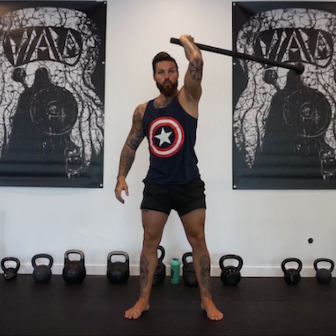 Steel mace recovery workout