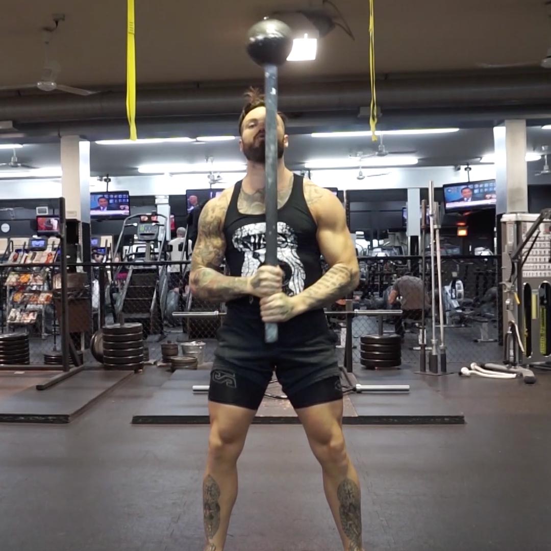 steel mace 360 and 10 to 2 muscles worked