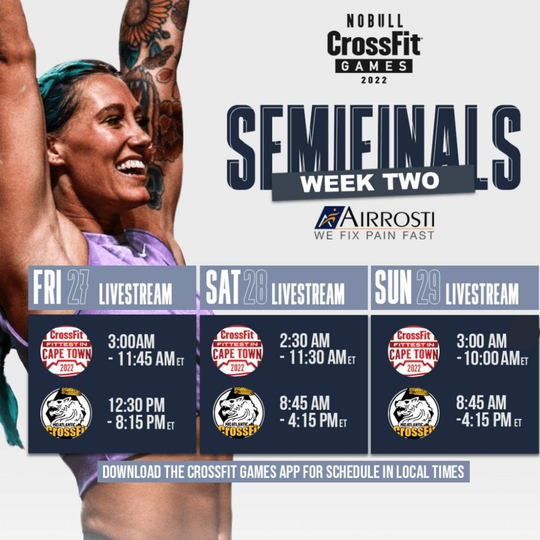 2022 CrossFit Semifinals MACC & Fittest In Cape Town Results