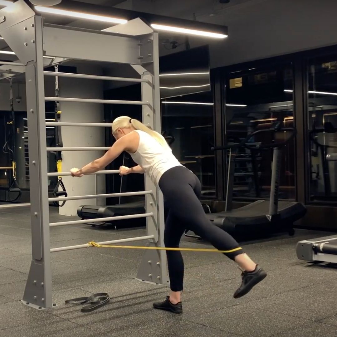 banded glute kickbacks