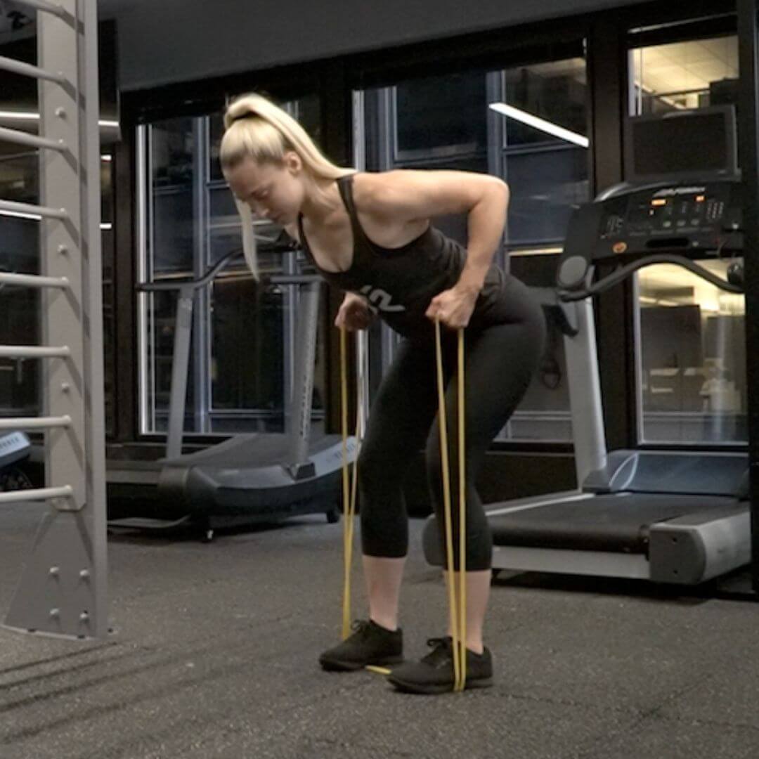 resistance band rows
