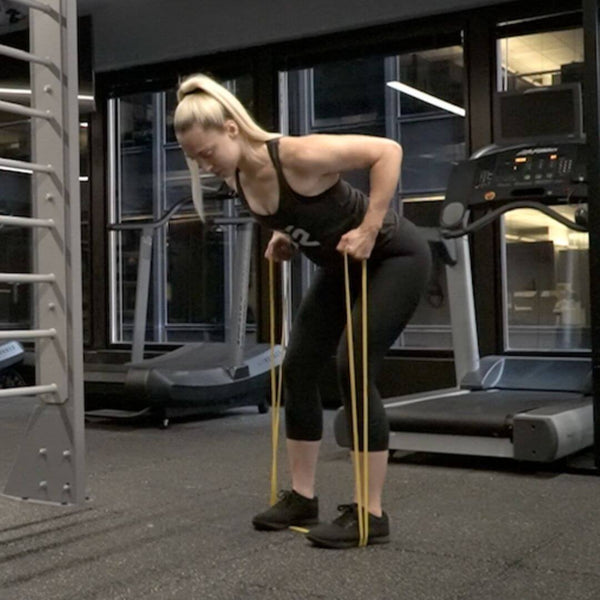 resistance band rows