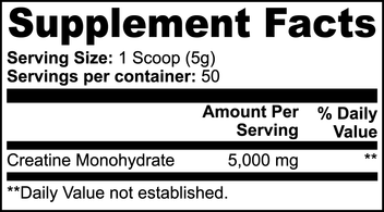 Creatine Monohydrate Powder for Strength and Power