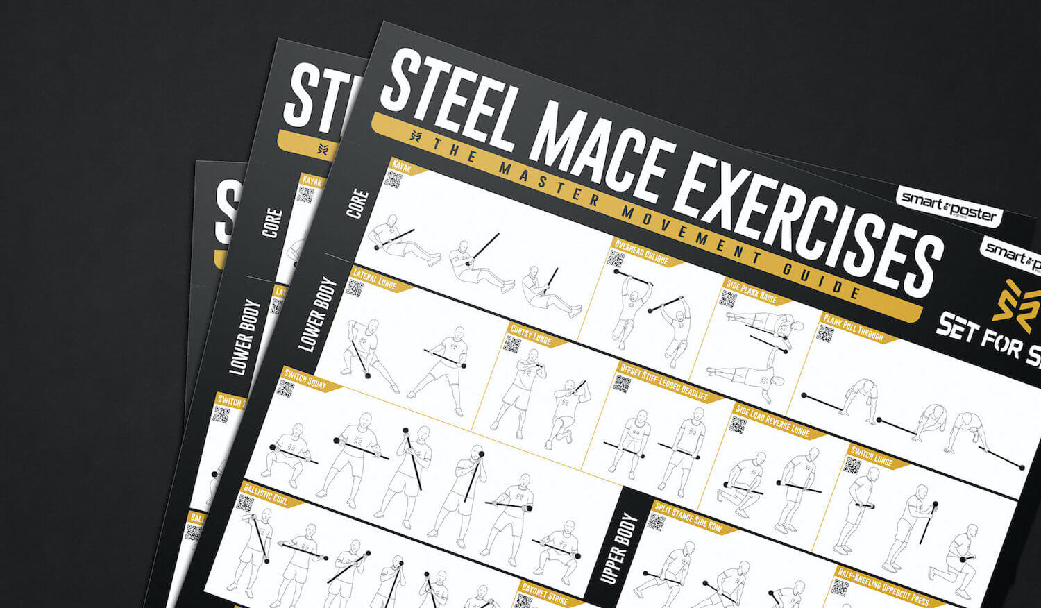 steel mace exercise poster